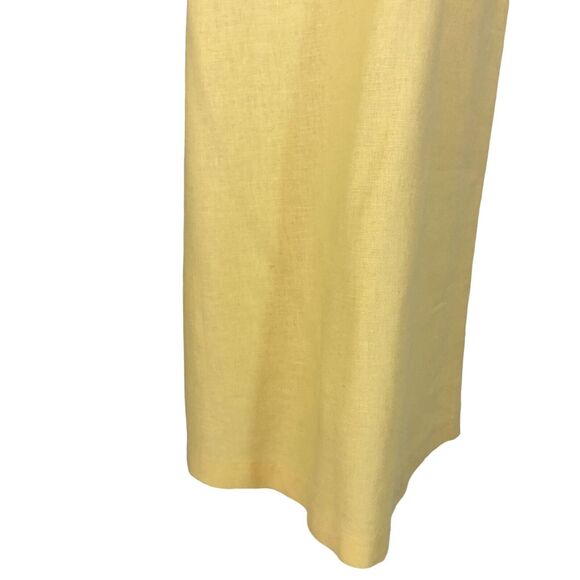 Erika Linen Midi Jacket Dress Button Front Jacket Blouse Eyelet Lace Trim - Picture 9 of 14